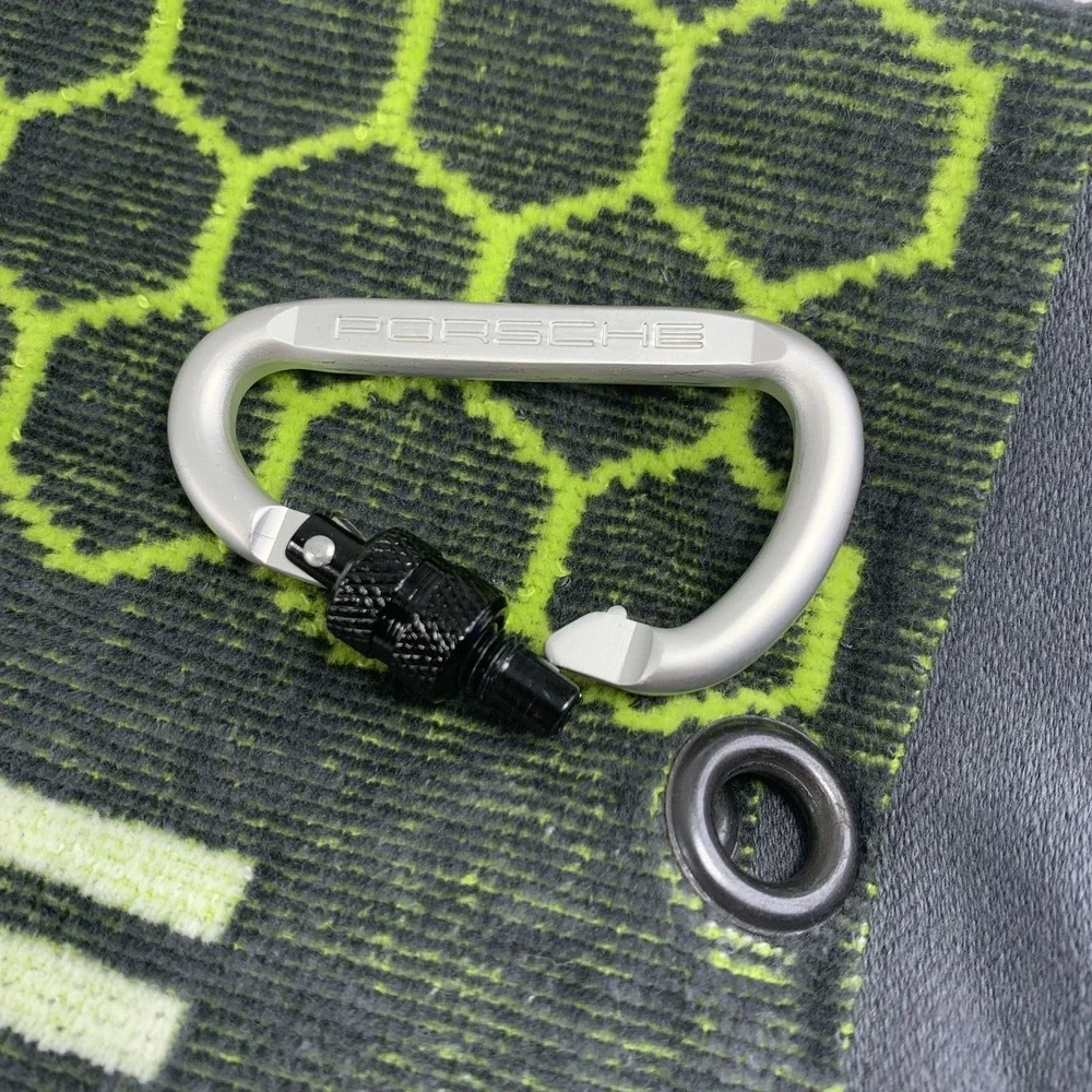 Porsche Golf Woven Towel with Tag‎ Carabiner Promo Item 2015 Packaged RARE